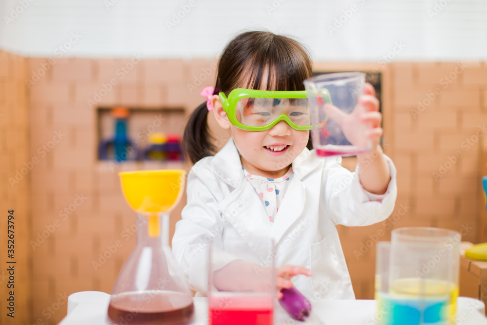 toddler girl pretend play scientist role for homeschooling toddler girl pretend play scientist role for homeschooling