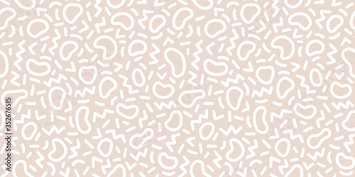 Monochrome seamless geometric pattern. Modern abstract background. Hipster Memphis style.