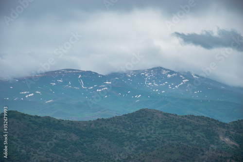 clouds over the mountains