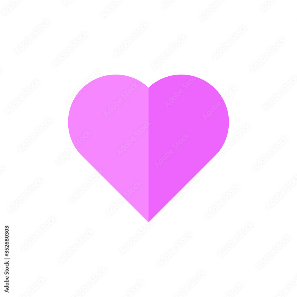 pink heart symbol vector icon valentine