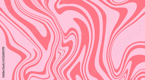 Monochrome marble vector texture. Abstract liquid wavy background. Optical illusion motion striped 3d effect.