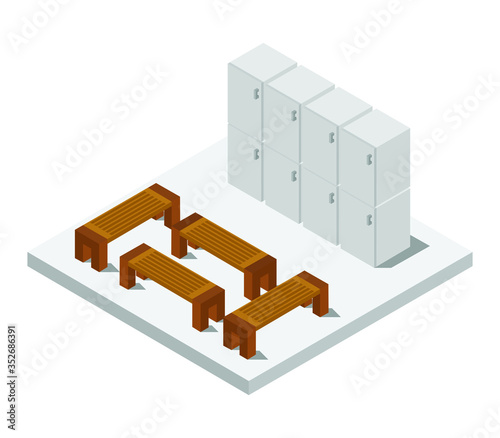 isometric dressing room