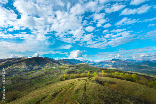 Simple rural landscape on the hills in Romania © bdavid32