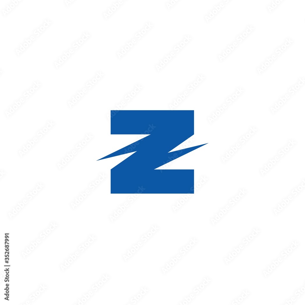 initial z with blue logo design vector template initial z with blue logo design vector template