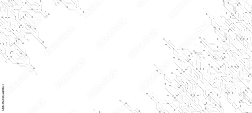 Technology circuit board texture background. Abstract circuit board banner wallpaper. Digital data industry. Engineering electronic motherboard. Wave flow , vector illustration. Technology circuit board texture background. Abstract circuit board banner wallpaper. Digital data industry. Engineering electronic motherboard. Wave flow , vector illustration.