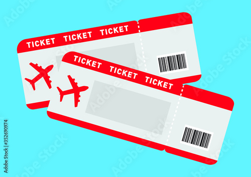 Boarding pass airline tickets vector