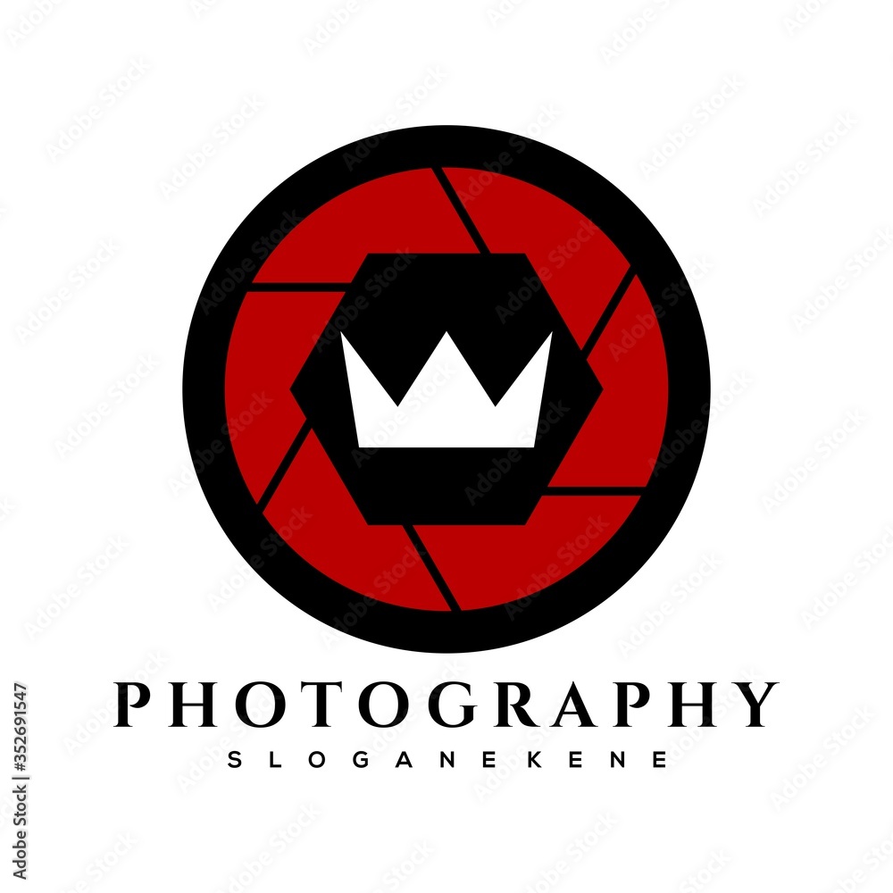 Naklejka premium photography logo design concept vector