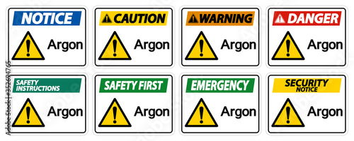 Argon Symbol Sign Isolate On White Background,Vector Illustration EPS.10