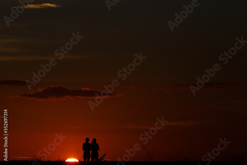 Couple Watching Sunset