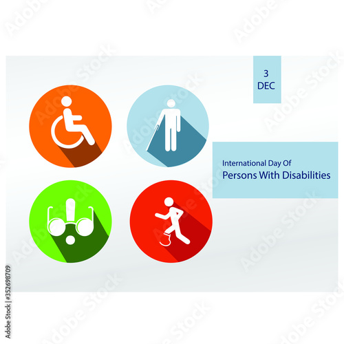 vector illustration for international day of persons with disabilities. background, banner, poster