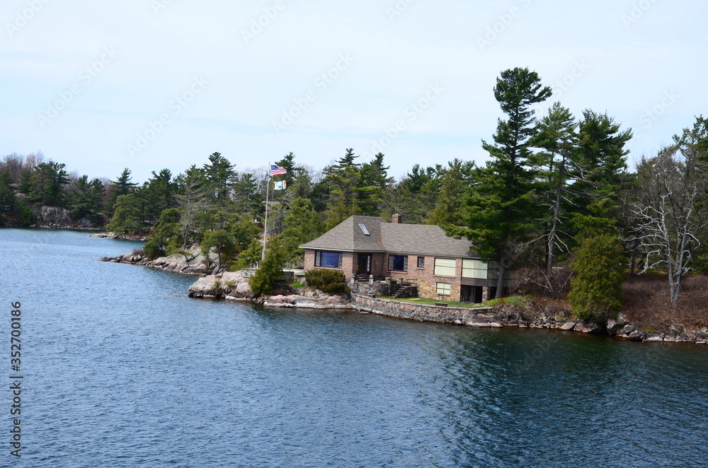 A small island in Saint Lawrence River A small island in Saint Lawrence River