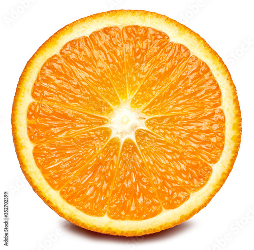 Orange half isolated on white background