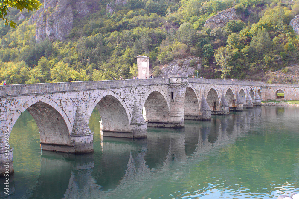 Fototapeta premium The Mehmed Paša Sokolović Bridge in Visegrad