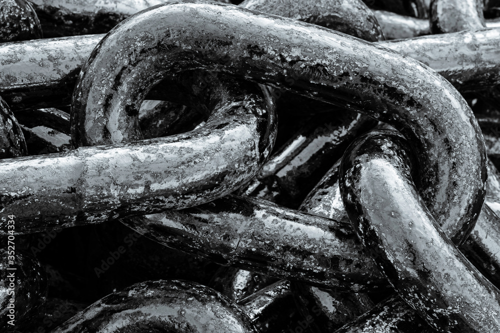 Rusted Links of Chain