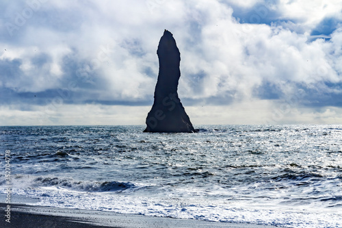Sea Stack Reynisfjara Black Sand Beach Iceland © Bill Perry