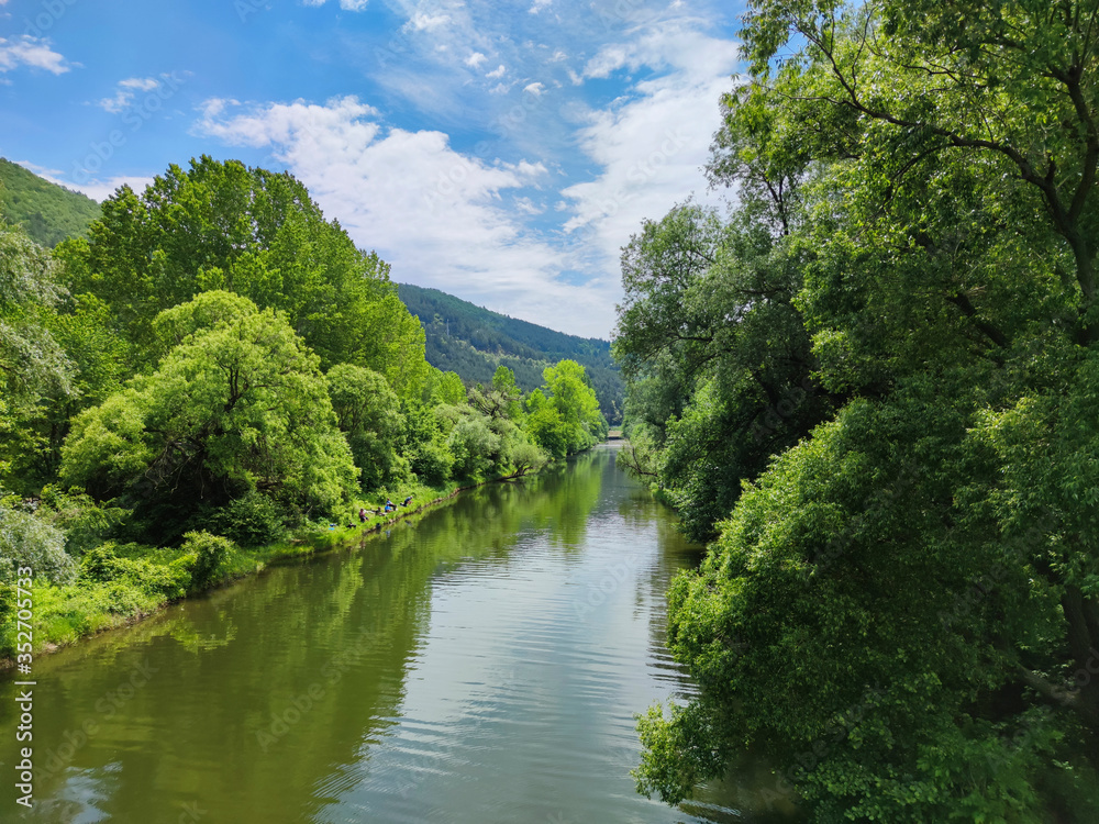 Spring Landscape of Iskar River near Pancharevo lake, Bulgaria