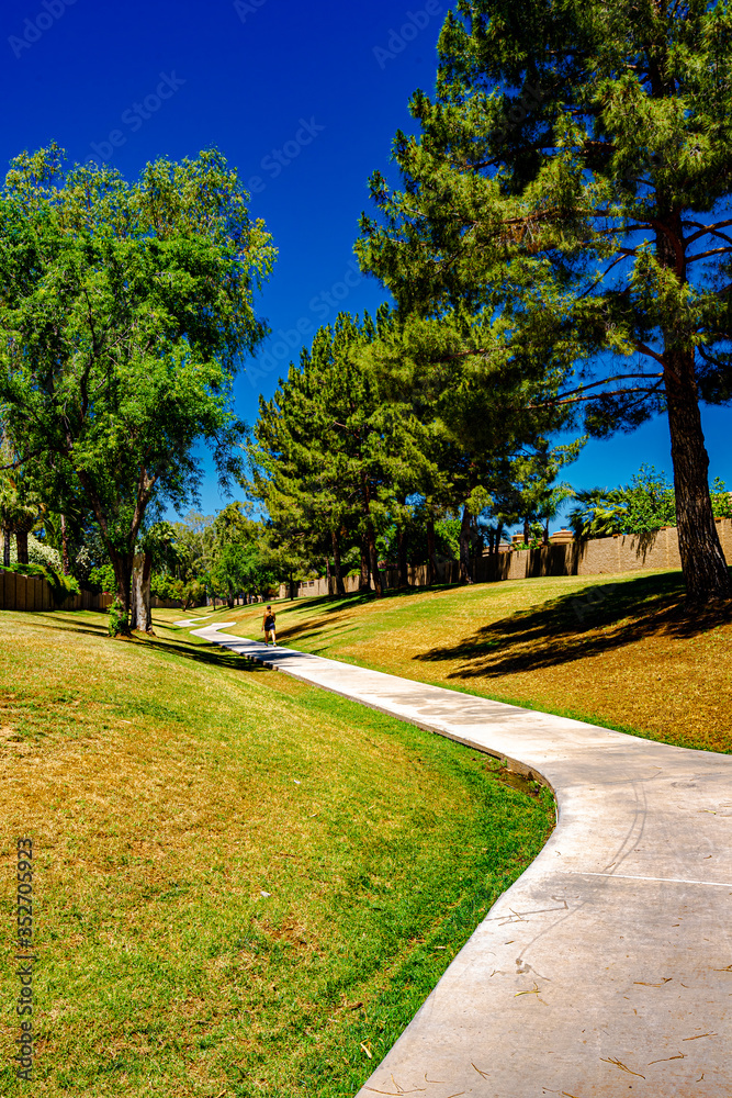 A walk on the greenway  in Scotsdale