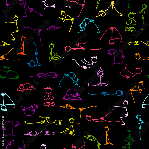 Yoga set, seamless pattern for your design