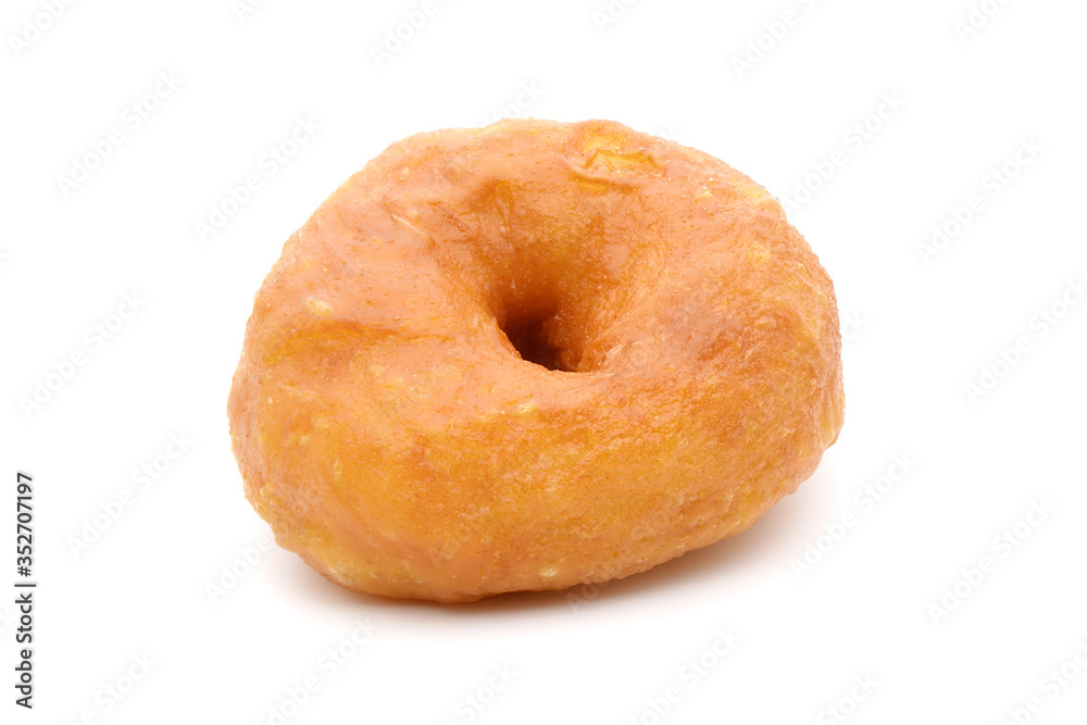 Homemade doughnut isolated on white background.