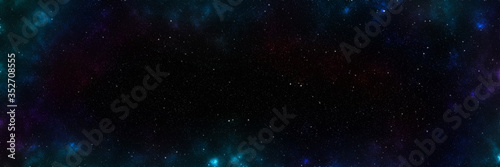 Starry night sky space background with nebula in deep space © suravikin@gmail.com