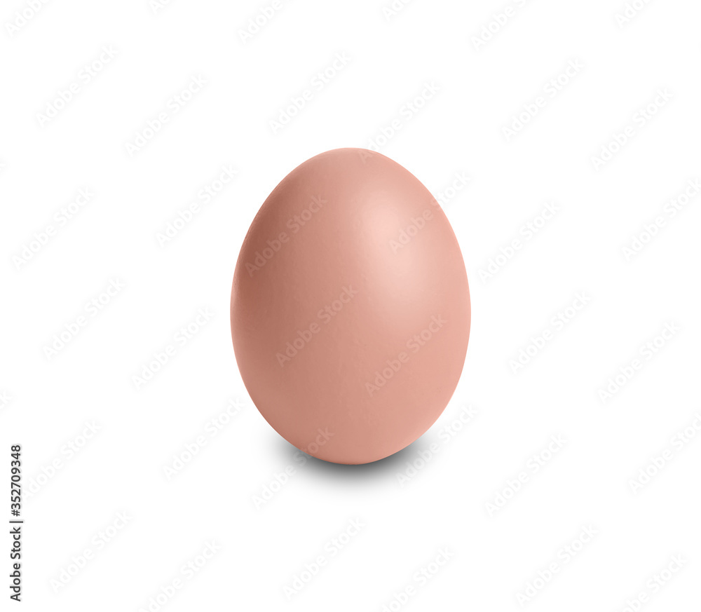Rose gold egg on white background. Creative design Rose gold egg on white background. Creative design