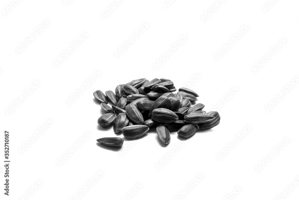 Sunflower seeds isolated on a white background. Sunflower seeds isolated on a white background.