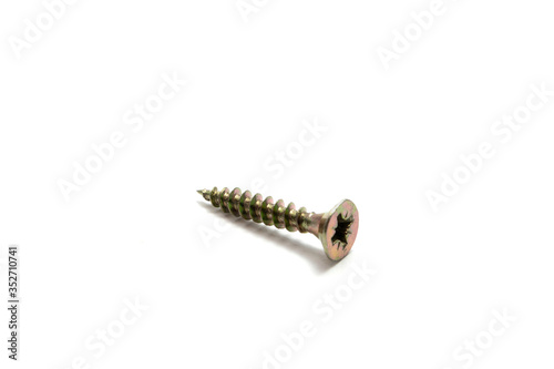 Screws on a white background.