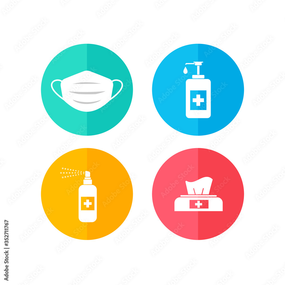 Vector icon set for Covid-19 Vector icon set for Covid-19