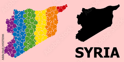 Spectrum Mosaic Map of Syria for LGBT