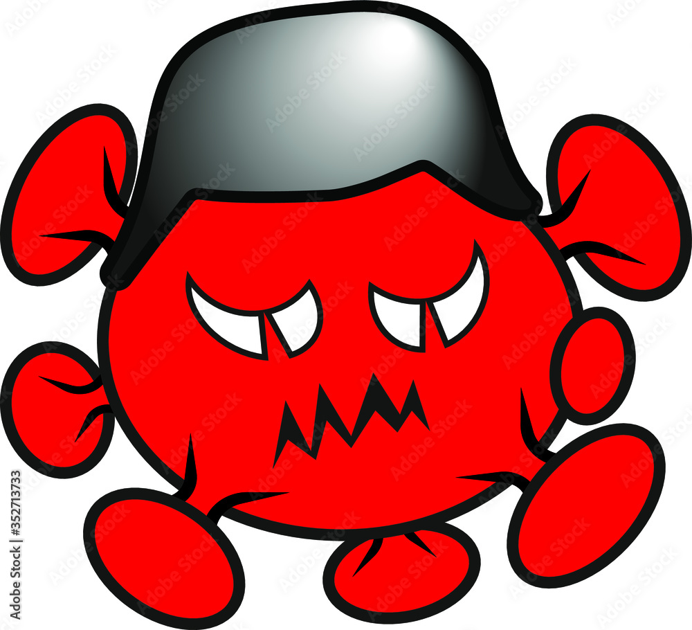 Infection. Virus with a black helmet. Infection. Virus with a black helmet.