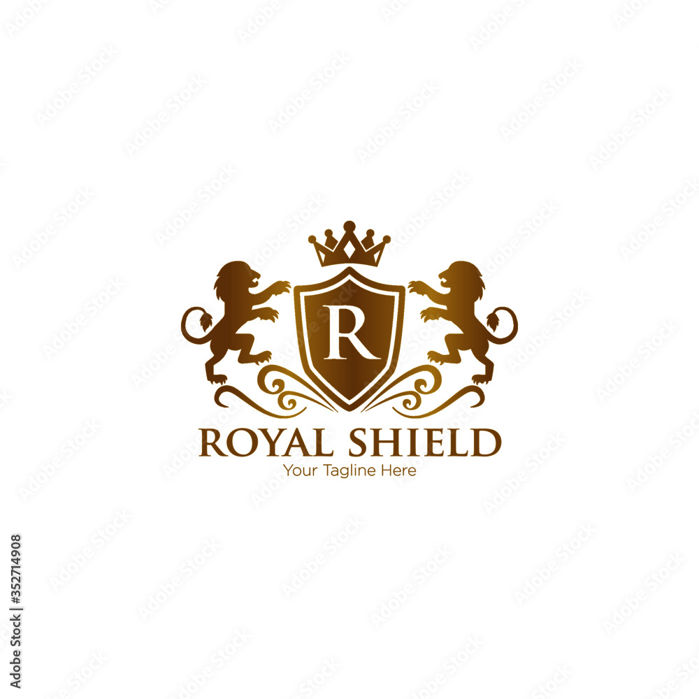 Lion shield vector logo design template. Universal premium elegant creative symbol. Lion head logo ,Element for the brand identity ,Vector illustration. Lion Crests logo Isolated on white background. Lion shield vector logo design template. Universal premium elegant creative symbol. Lion head logo ,Element for the brand identity ,Vector illustration. Lion Crests logo Isolated on white background.