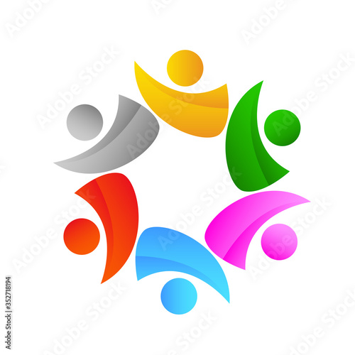 Community design inspiration vector template, Social relationship and icon, Adoption care logo concept, Icon symbol