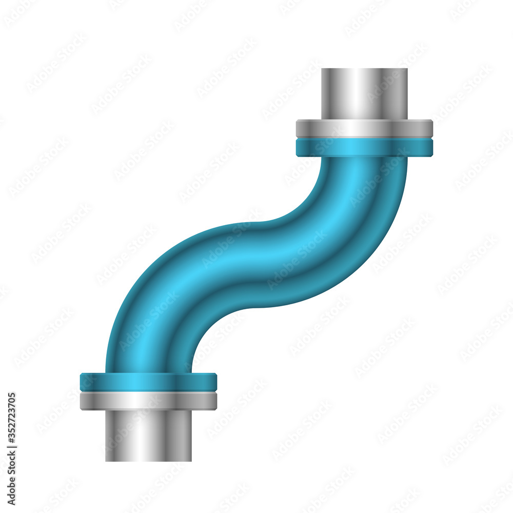 Pipe vector. Made from steel or metal connection by flange fitting fixing by screw and bolt. Part for pipeline construction to transportation oil and gas in industry, water in plumbing and irrigation. Pipe vector. Made from steel or metal connection by flange fitting fixing by screw and bolt. Part for pipeline construction to transportation oil and gas in industry, water in plumbing and irrigation.