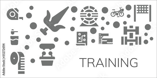 Modern Simple Set of training Vector filled Icons