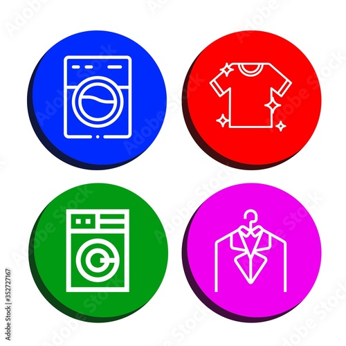 laundromat icon set