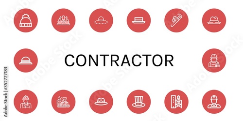 Set of contractor icons