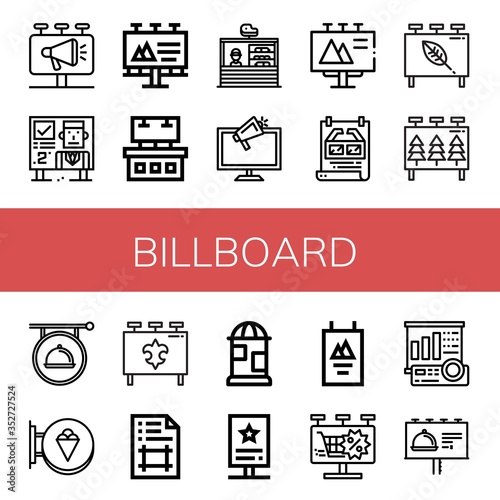 billboard icon set