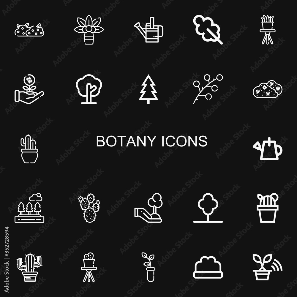 Editable 22 botany icons for web and mobile
