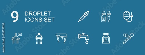 Editable 9 droplet icons for web and mobile