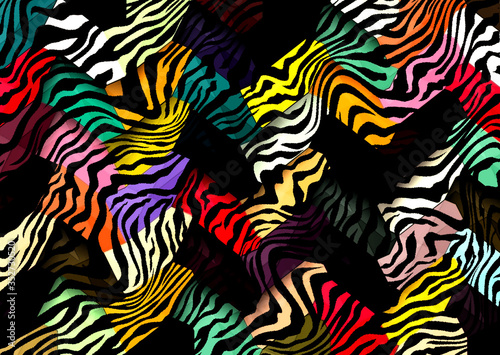 pattern with zebra skin