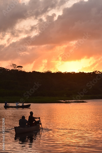 Atardecer en parque nacional tortuguero