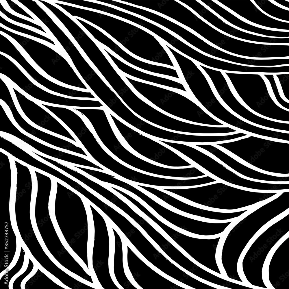 Fototapeta premium Grunge style. Abstract texture. Background. Brush pattern. White and black vector.