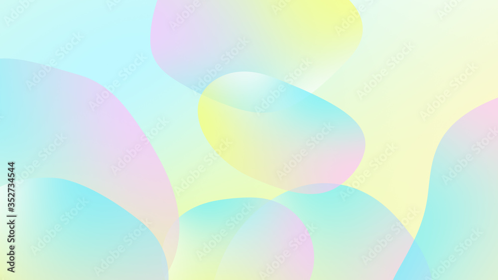 Abstract gradient geometric background. Fluid shapes and colorful graphic design.