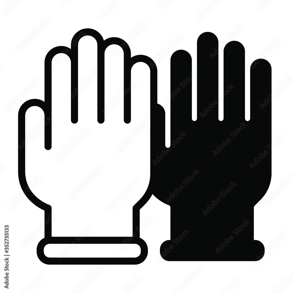 手袋 イラスト ベクター アイコン|Rubber gloves vector illustration. Hygiene icon 手袋 イラスト ベクター アイコン|Rubber gloves vector illustration. Hygiene icon