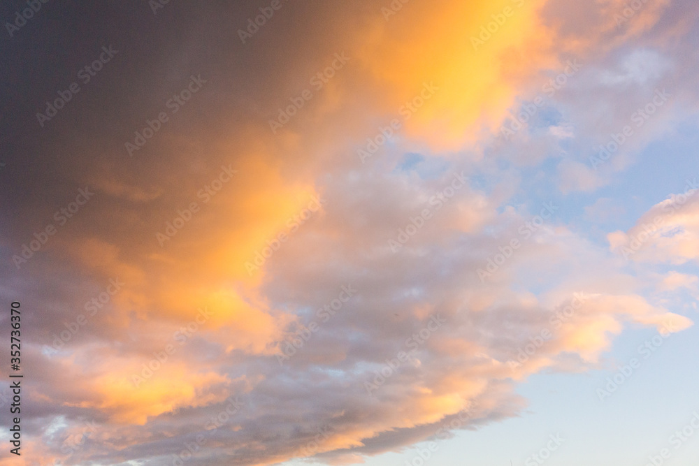 冬の夕空と雲(12月)