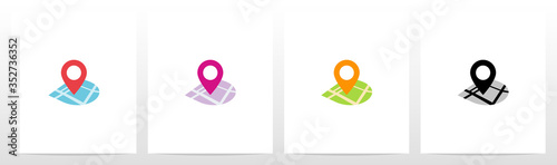 Location Pin On Letter Logo Design D