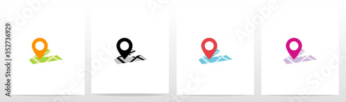 Location Pin On Letter Logo Design V