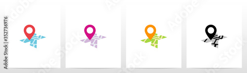 Location Pin On Letter Logo Design X