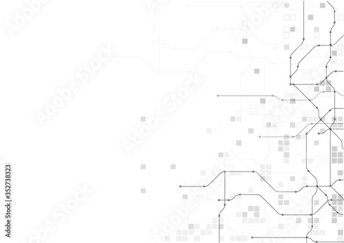 vector white background abstract technology communication data Science