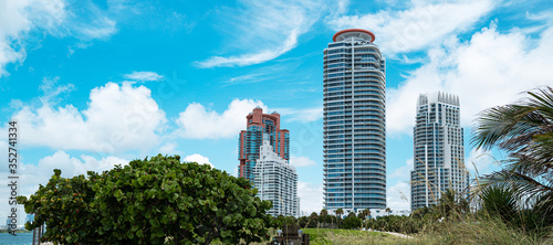 Skyscrapers on Miami Beach. South Beach Property.